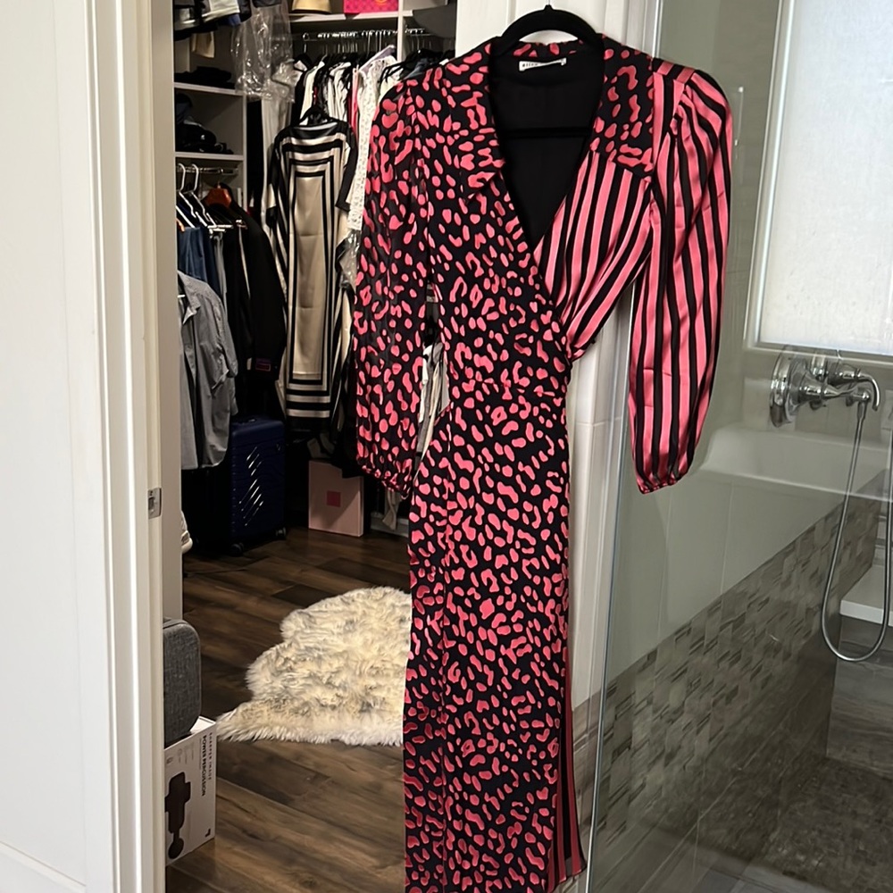 Alice and Olivia silk wrap dress